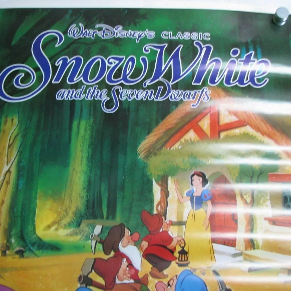 Vintage Snow White 50th Anniversary Movie  Poster